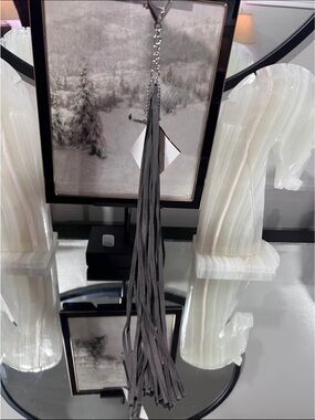 Grey 100% Leather Tassel Canadian Made Hides in Hand